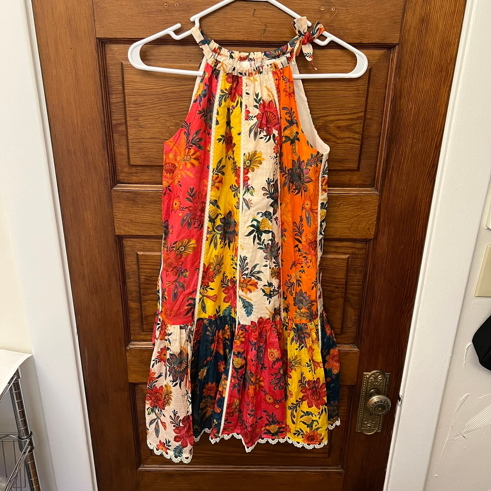 ZIMMERMANN Ginger halterneck dress Girls size 10 315 Red Orange Yellow