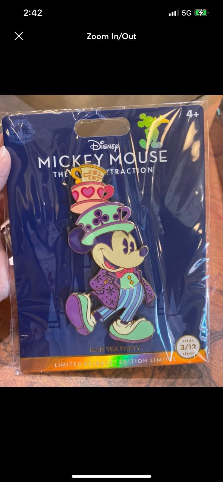 Mickey Main Mouse Attraction: Mad Hater pin