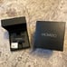 Movado Black Dial Black Leather Strap Mens Watch
