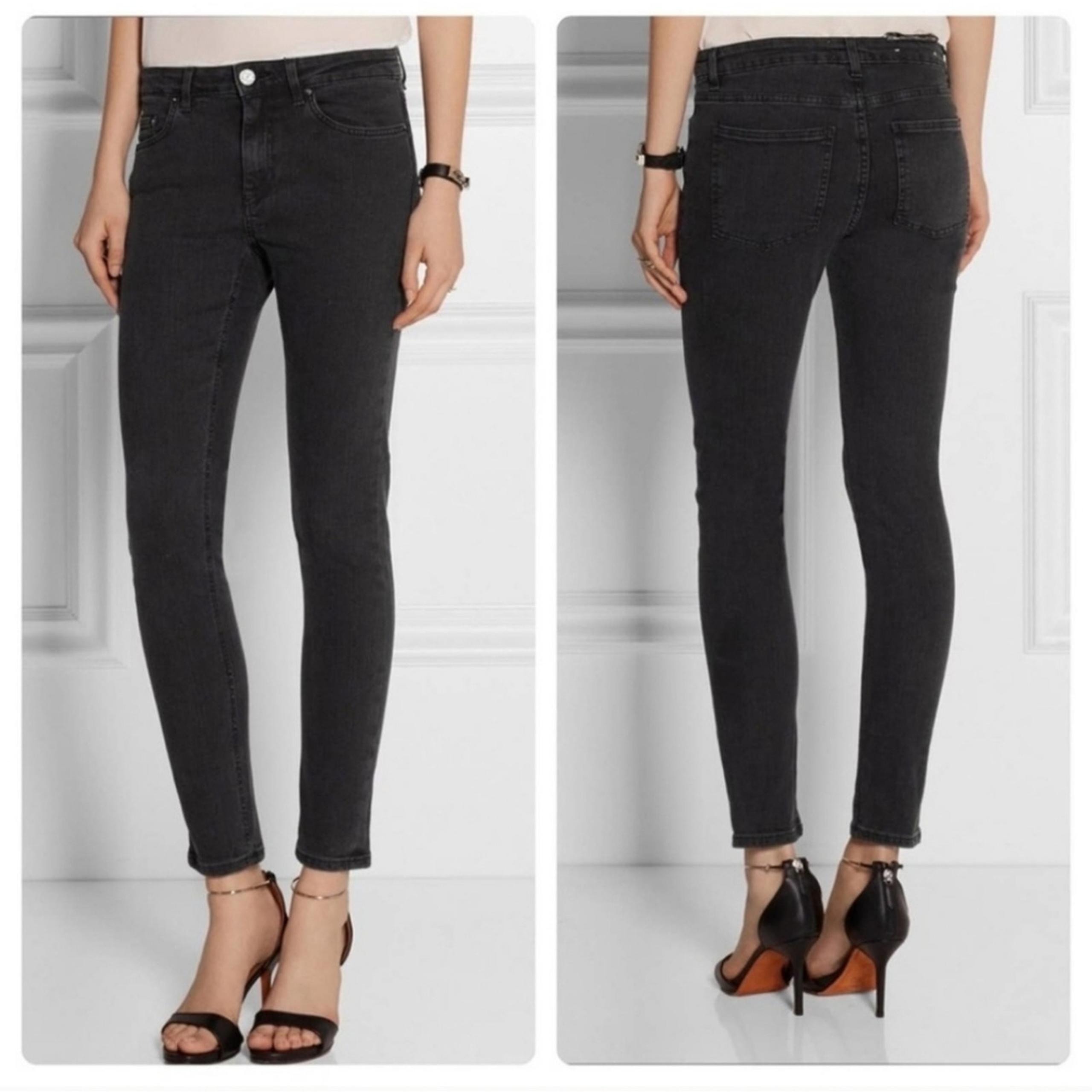 Acne Studio Skin 5 Jet Black Skinny Jeans Size 26