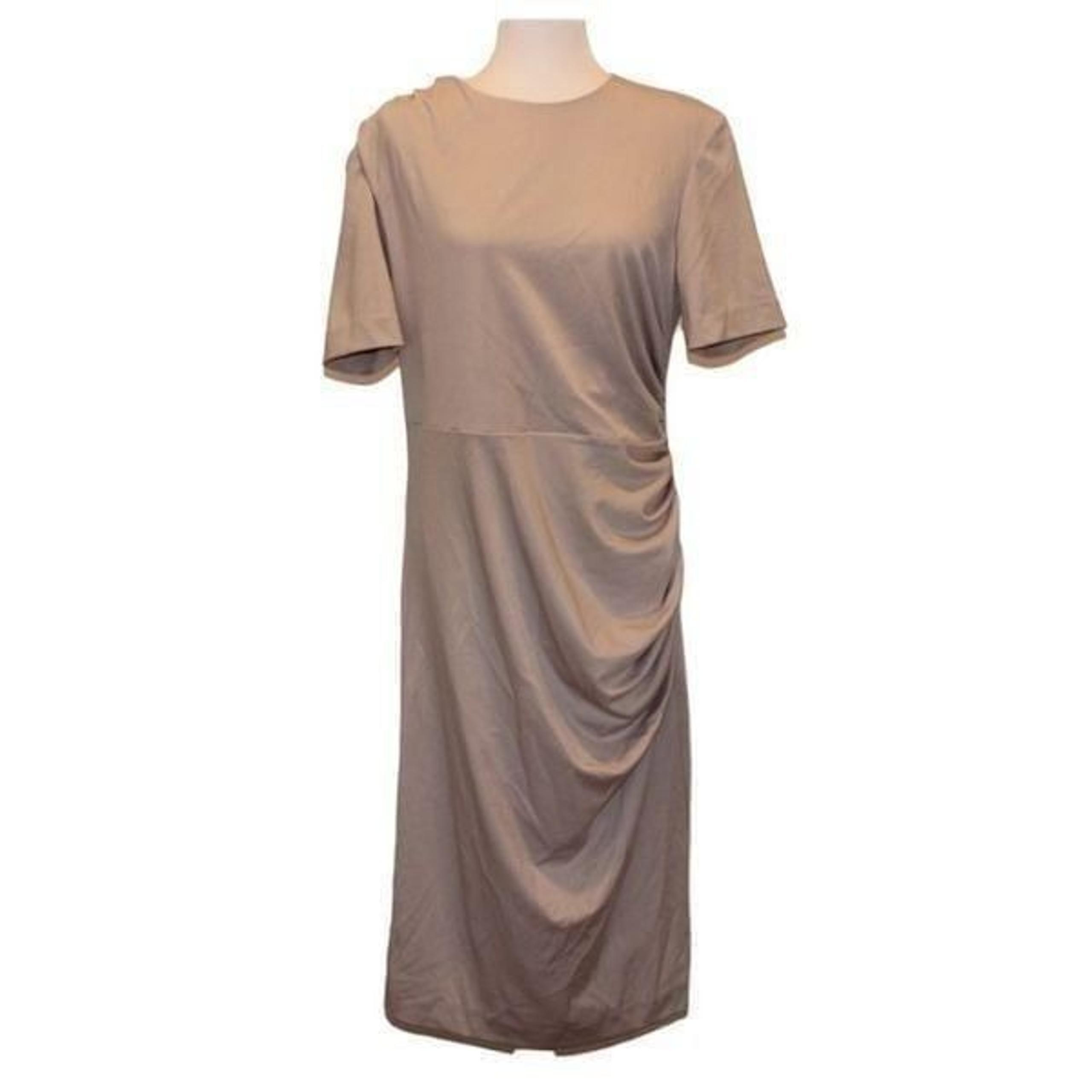Alexia Admore Cream Short Sleeve Midi Dress Women Size XL