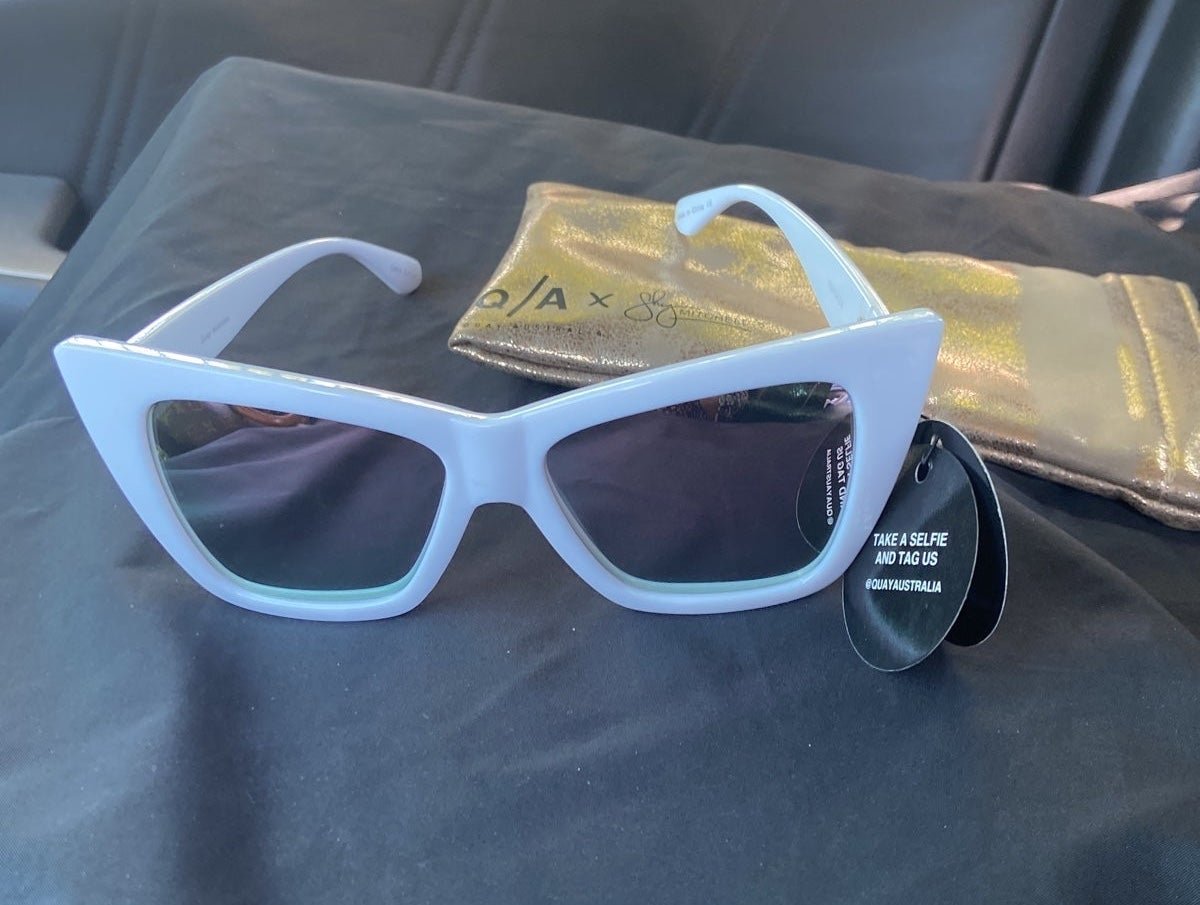 BNWT QUAY Call the Shots 41mm Polarized Small Cat Eye Sunglasses QUAY AUSTRALIA