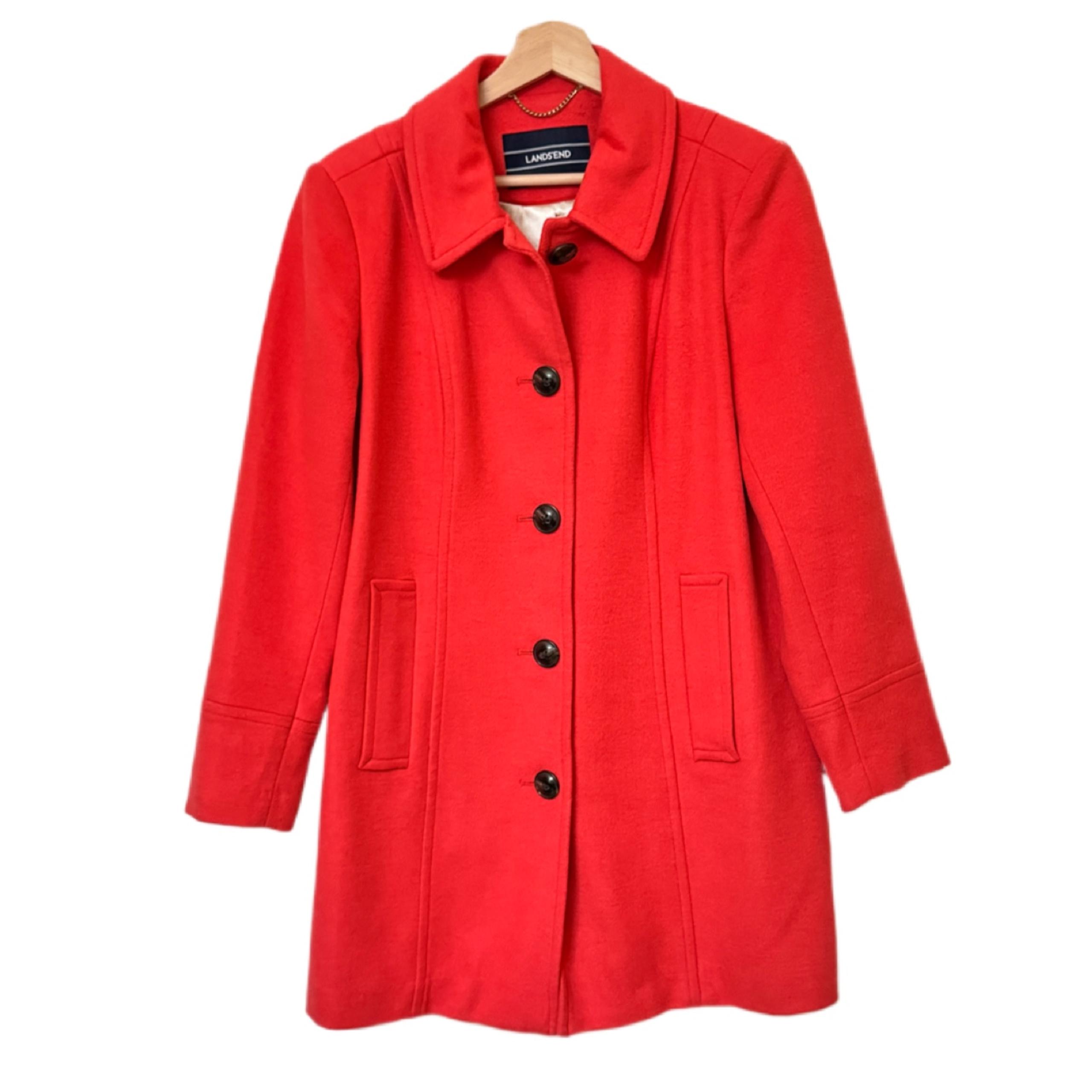 Lands' End Orange Coat