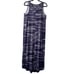 Nic + Zoe NEW Women's Brushed Waves Navy Blue Maxi Sleeveless Dress Size M