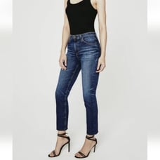 AG Adriano Goldschmied Isabelle High Rise Slim Straight Crop Jeans. Size 25 Reg