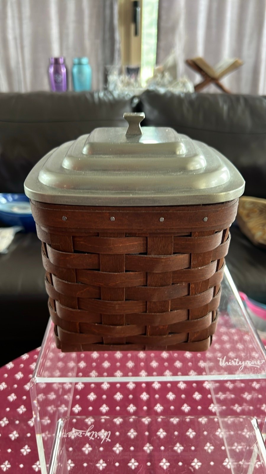 Longaberger Small Square Crock