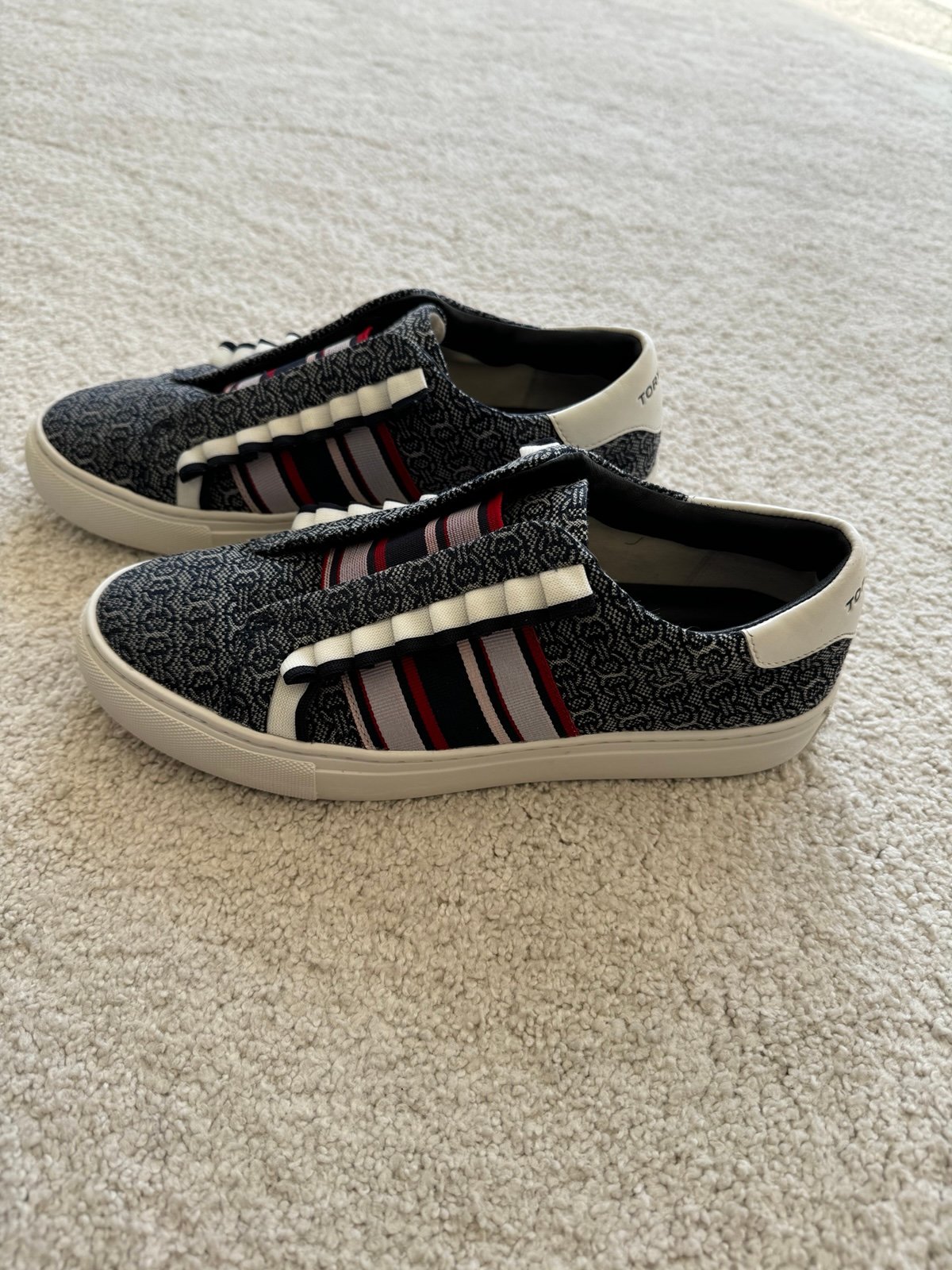 Tory Burch Sport Ruffle slip on athletic shoes. Size 8. In wonderful condition.