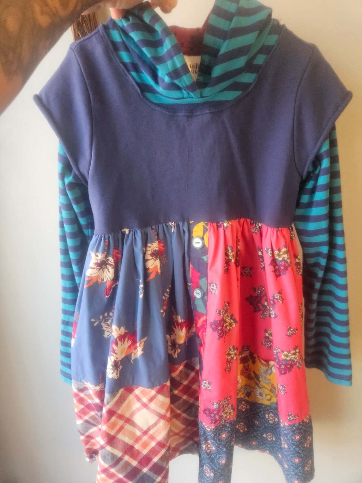 Wildflower Hooded Multiprint Dress