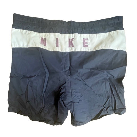 Vintage y2k Navy Nike Purple Embroidered Spellout Shorts