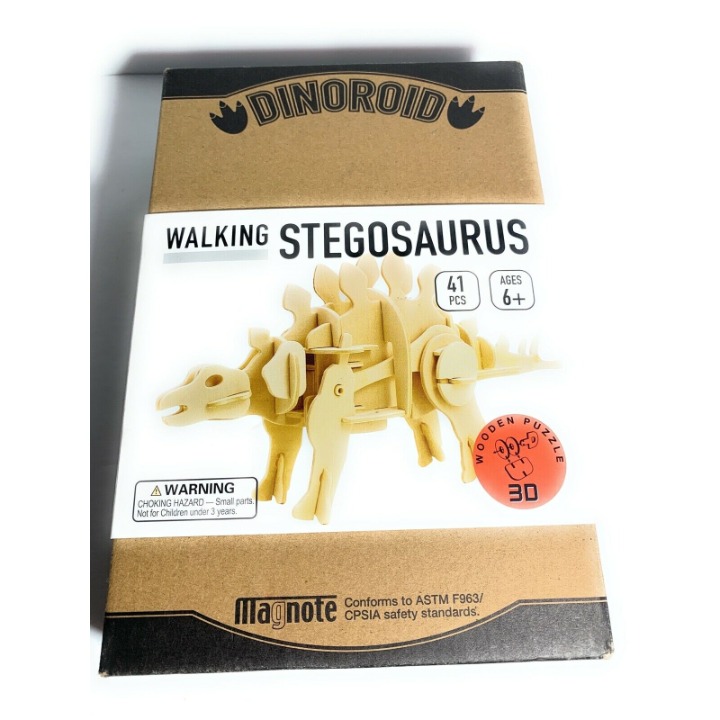 Dinoroid Stegosaurus Walking 3D Wooden