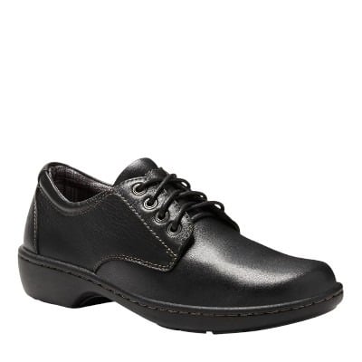 7.5 Wide (EUR 38) Eastland Women's Alexis Black Leather Shoes