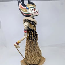 Antique Wayang Golek Rod Puppet: Hanuman Monkey Warrior