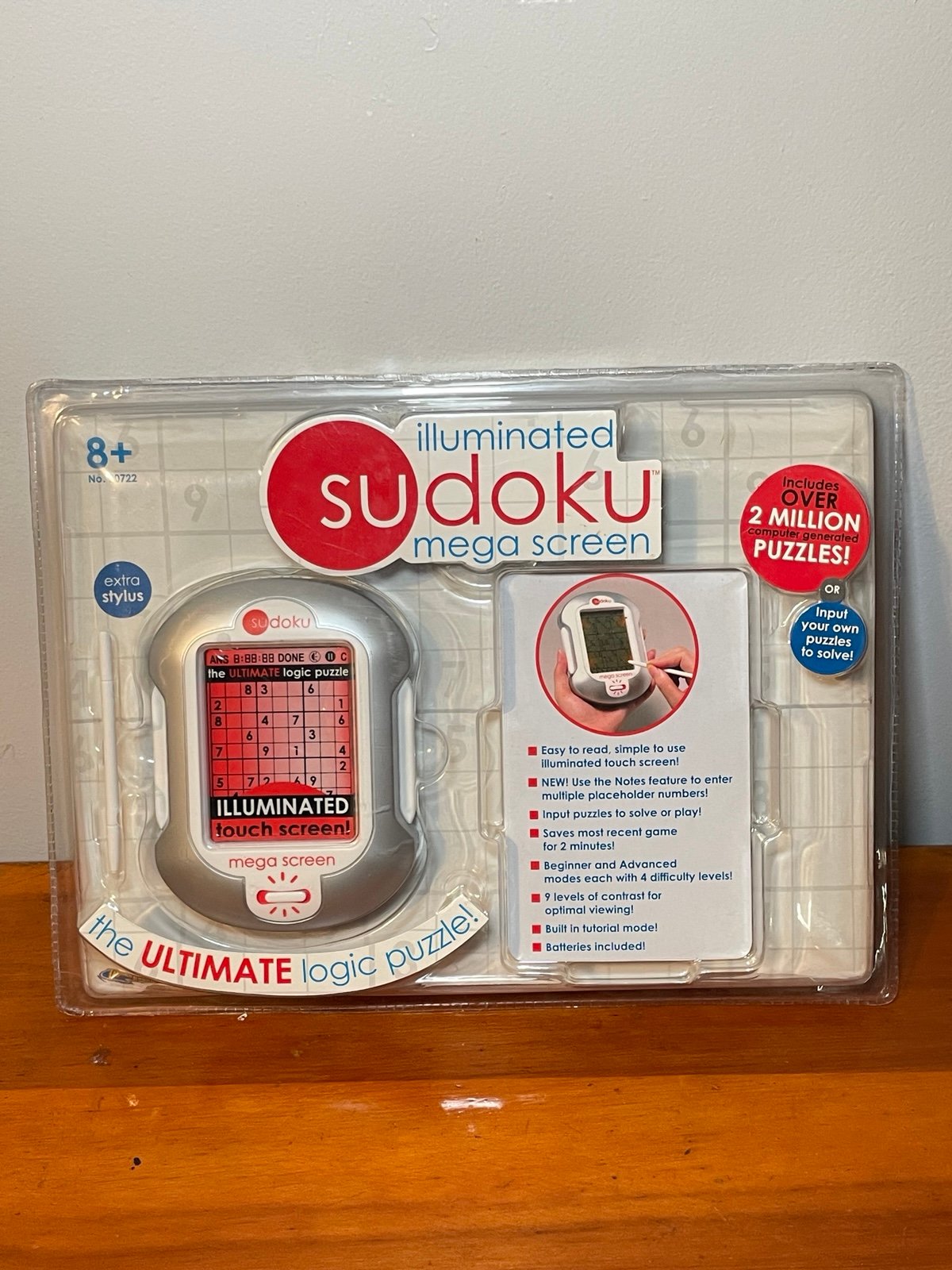 Illuminated Sudoku Mega Screen Handheld Electronic Game Techno Source 2005 NEW