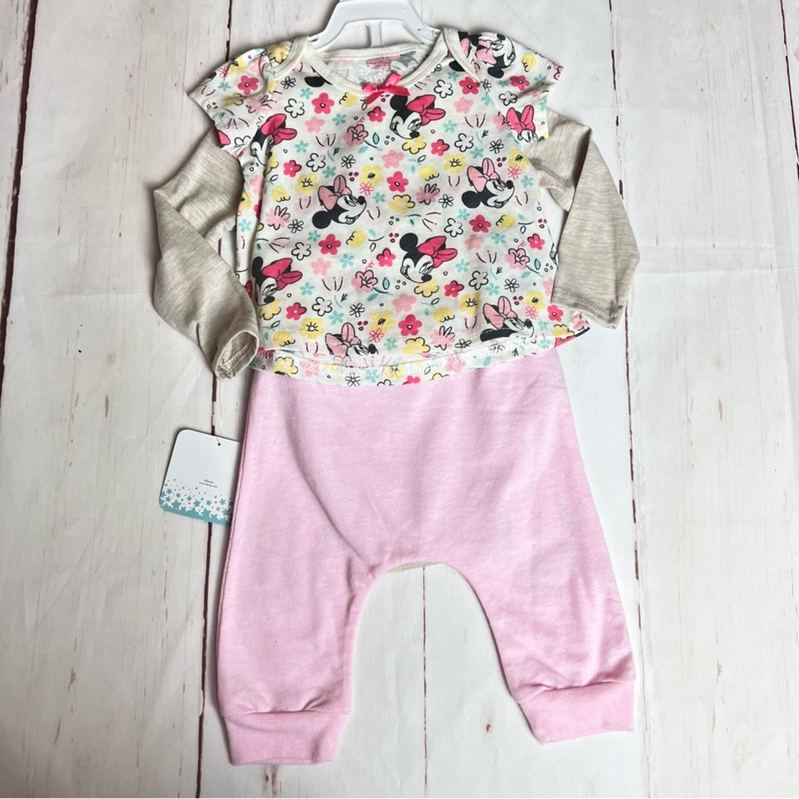 Disney Baby Three Piece Matching Floral Set Sz 12 M