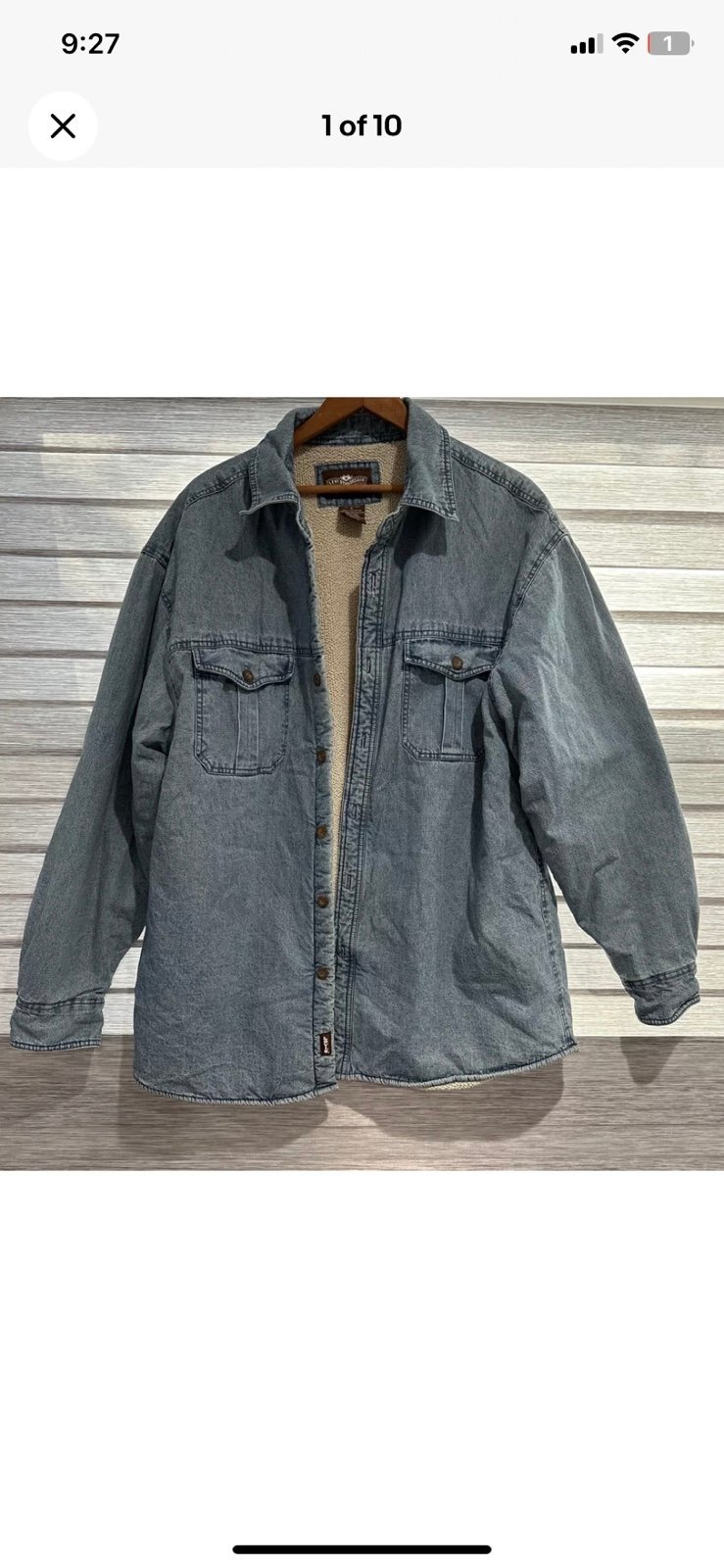 Vintage Levis Strauss & Co. Mens Sz XL Denim Jacket w/Sherpa Lining in Med Wash