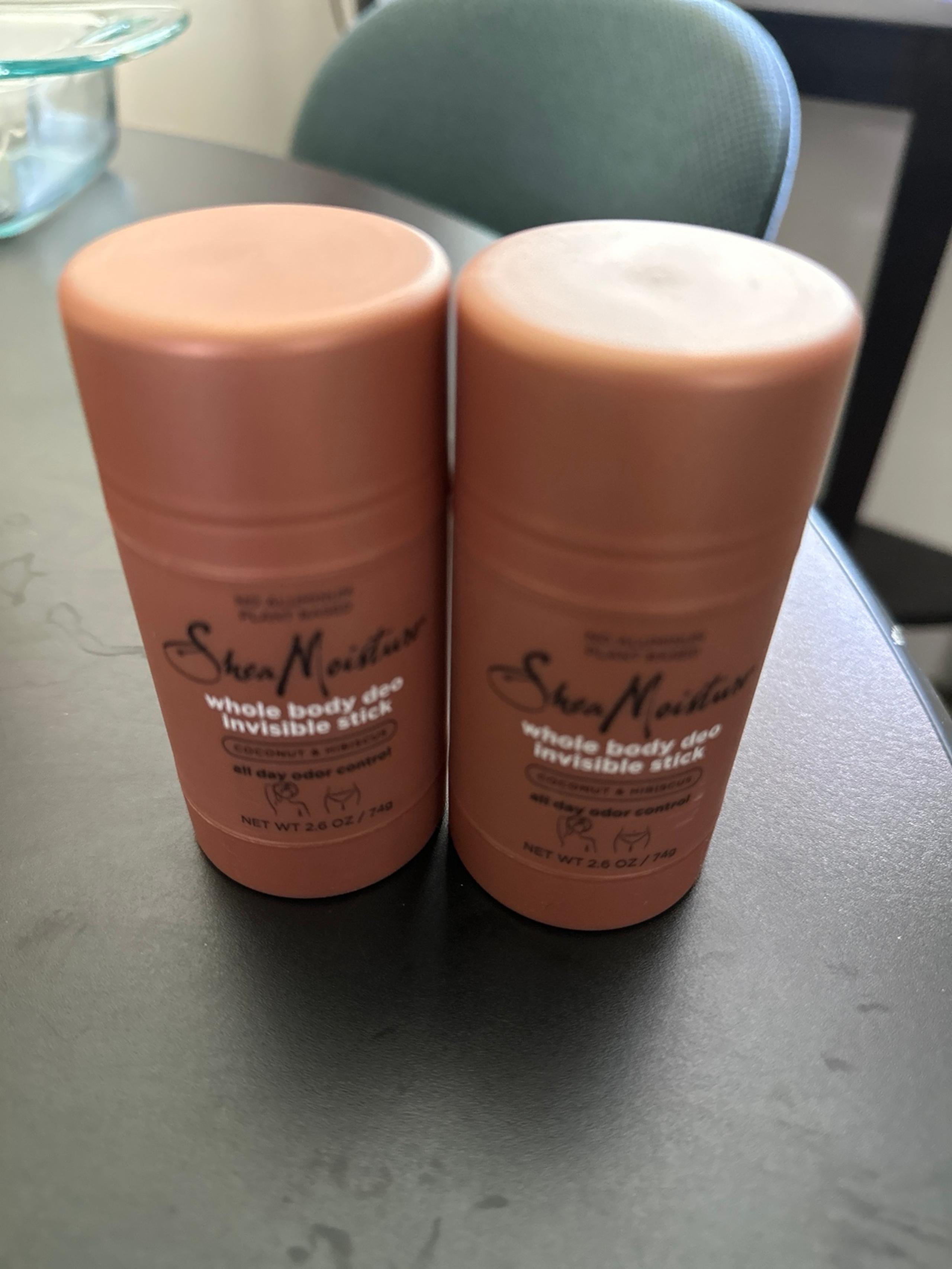 Lot of 2 Shea Moisture Whole body deo invisible stick, 2.6oz new