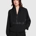 VS PINK Convertible Zip It Track Set with 4 Way Top & Wide Leg Pant Black Sz XXL