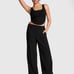 VS PINK Convertible Zip It Track Set with 4 Way Top & Wide Leg Pant Black Sz XXL