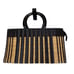 Vintage rattan wicker striped bag