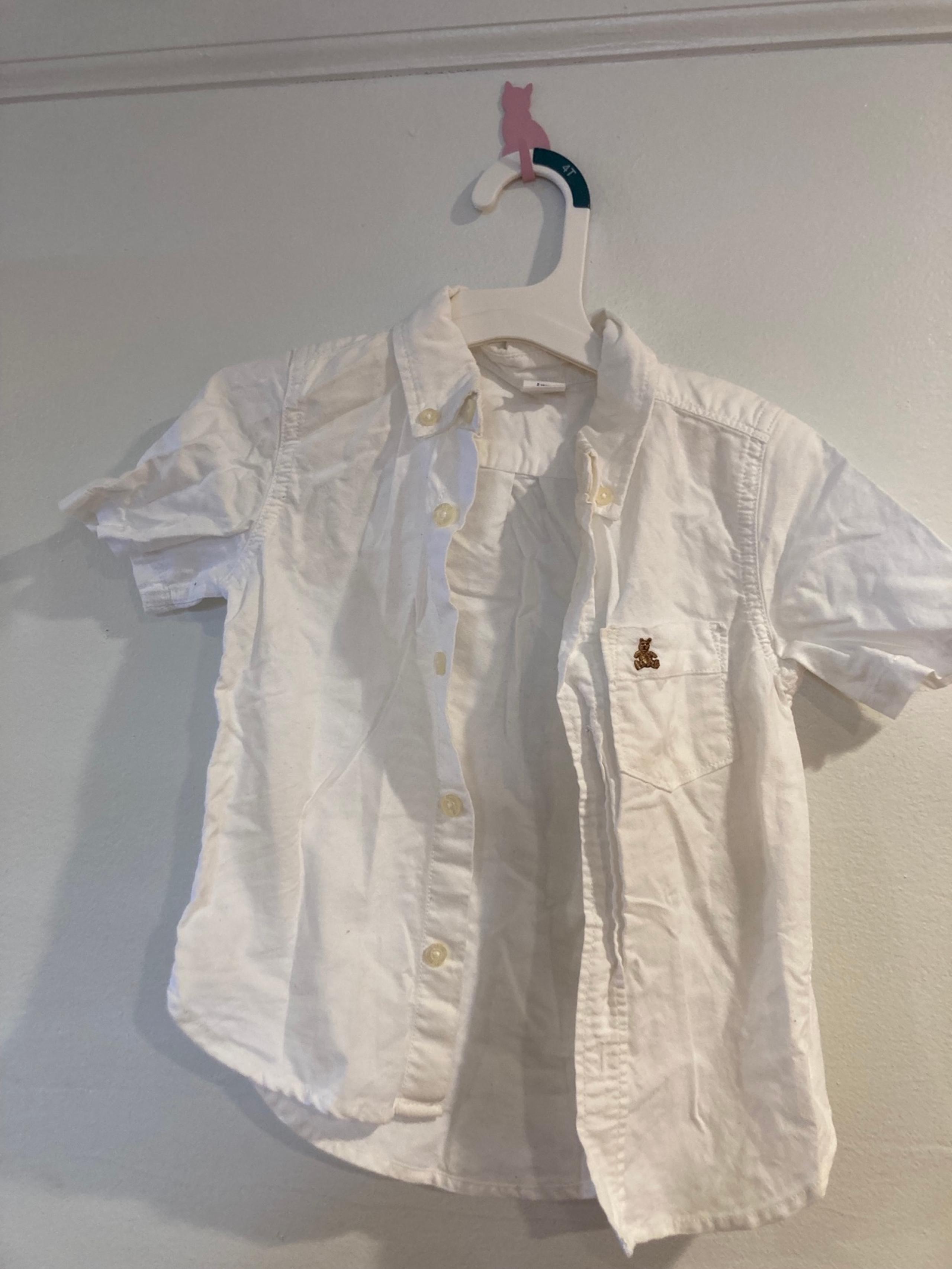 White button down toddler shirt