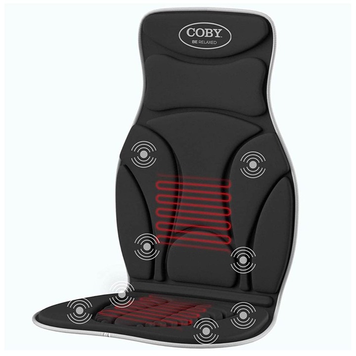 Massaging Back & Seat Cushion with Heat | Therapeutic Vibrating Massage Chair