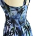 Amanda Uprichard Blue Tropical Silk Halter Dress | Size M