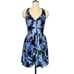 Amanda Uprichard Blue Tropical Silk Halter Dress | Size M