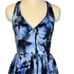 Amanda Uprichard Blue Tropical Silk Halter Dress | Size M