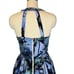 Amanda Uprichard Blue Tropical Silk Halter Dress | Size M