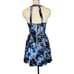 Amanda Uprichard Blue Tropical Silk Halter Dress | Size M