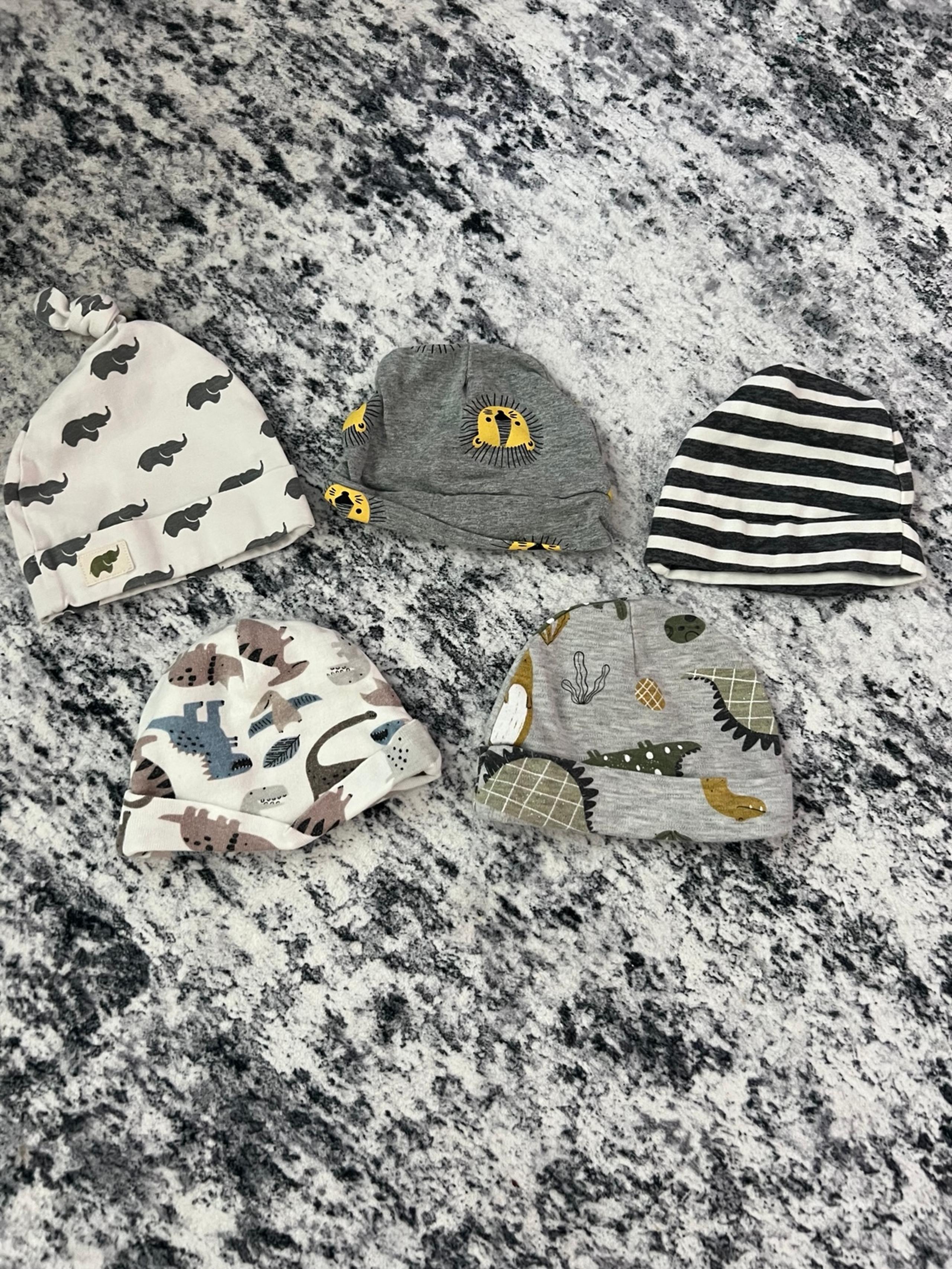 0-6 month newborn misc hats bundle of 5