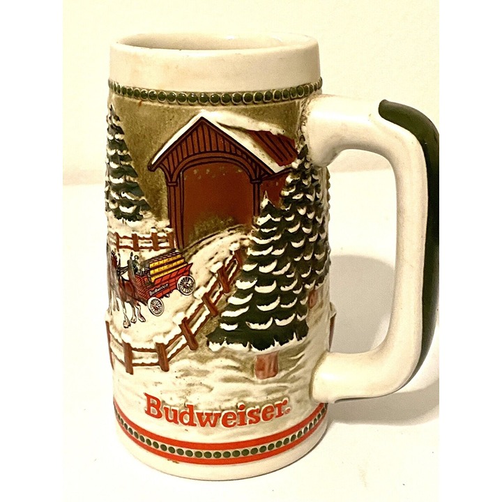 Vintage 1984 Budweiser Beer Stein Limited Edition Clydesdales Handcrafted