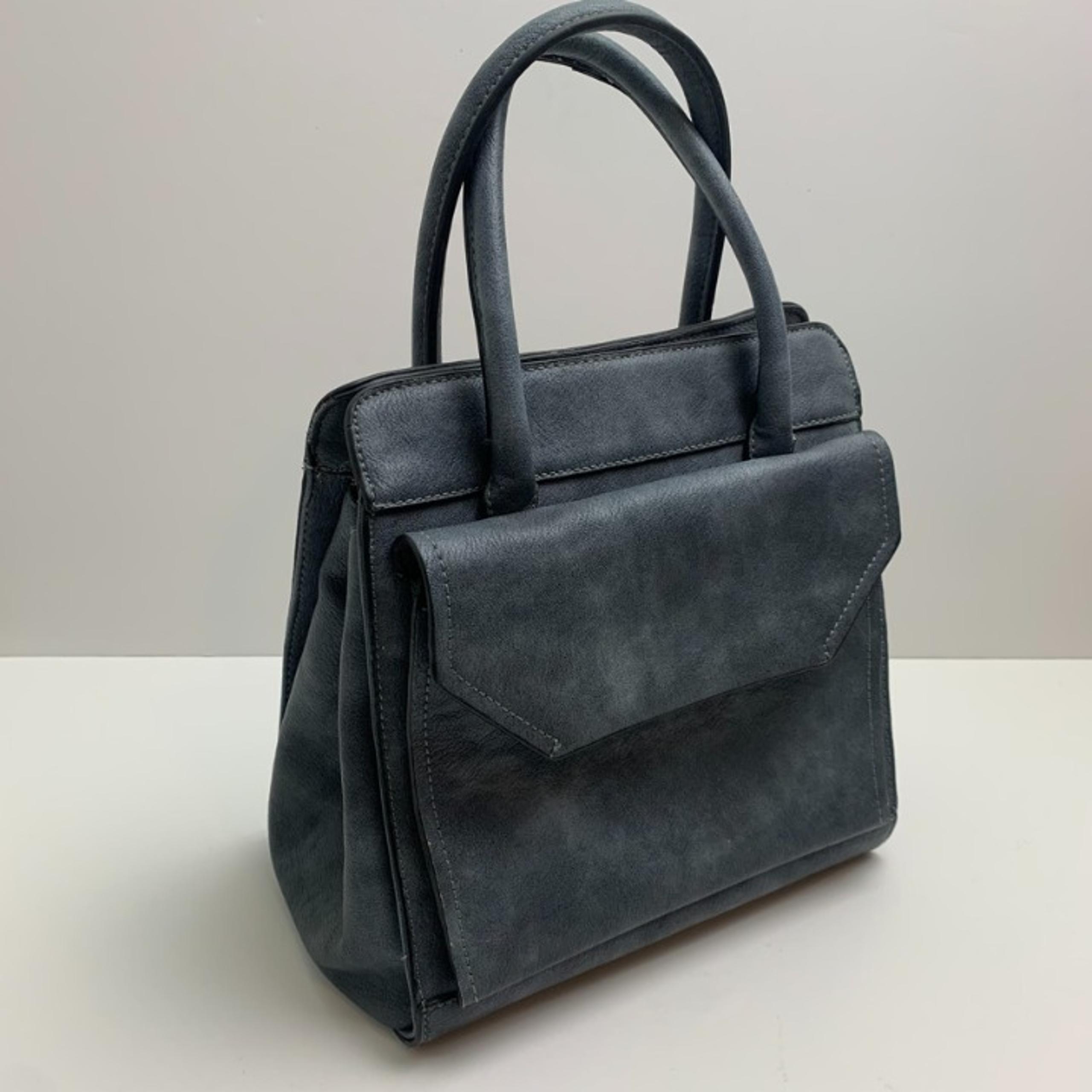 Urban Expressions Distressed Gray/Blue Certified Vegan Satchel