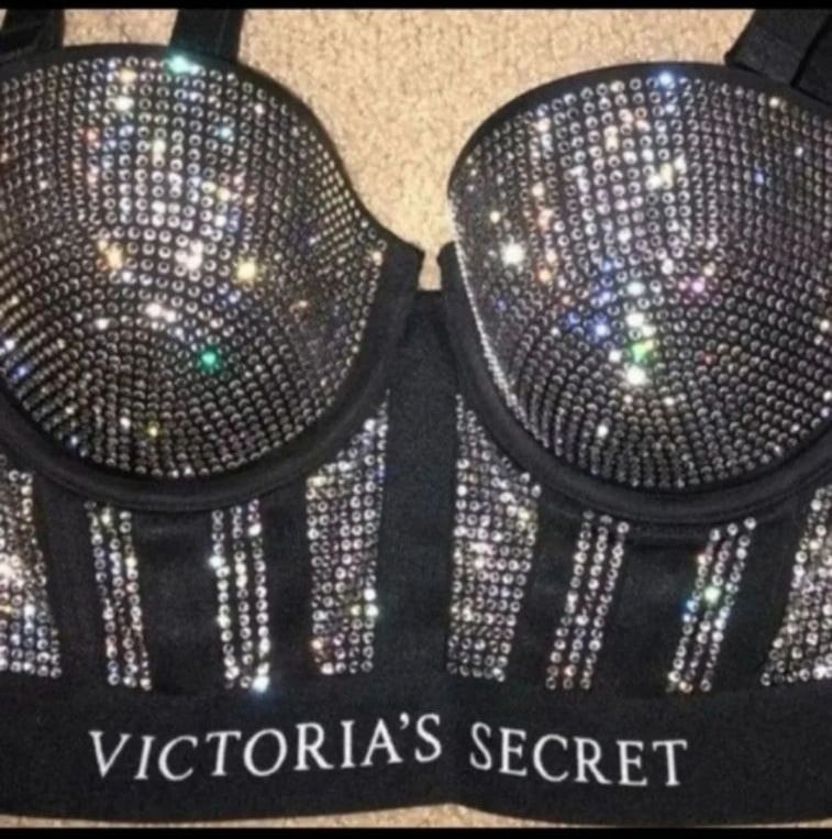 RARE HTF VS PINK x BALMAIN Bling Bra 34D
