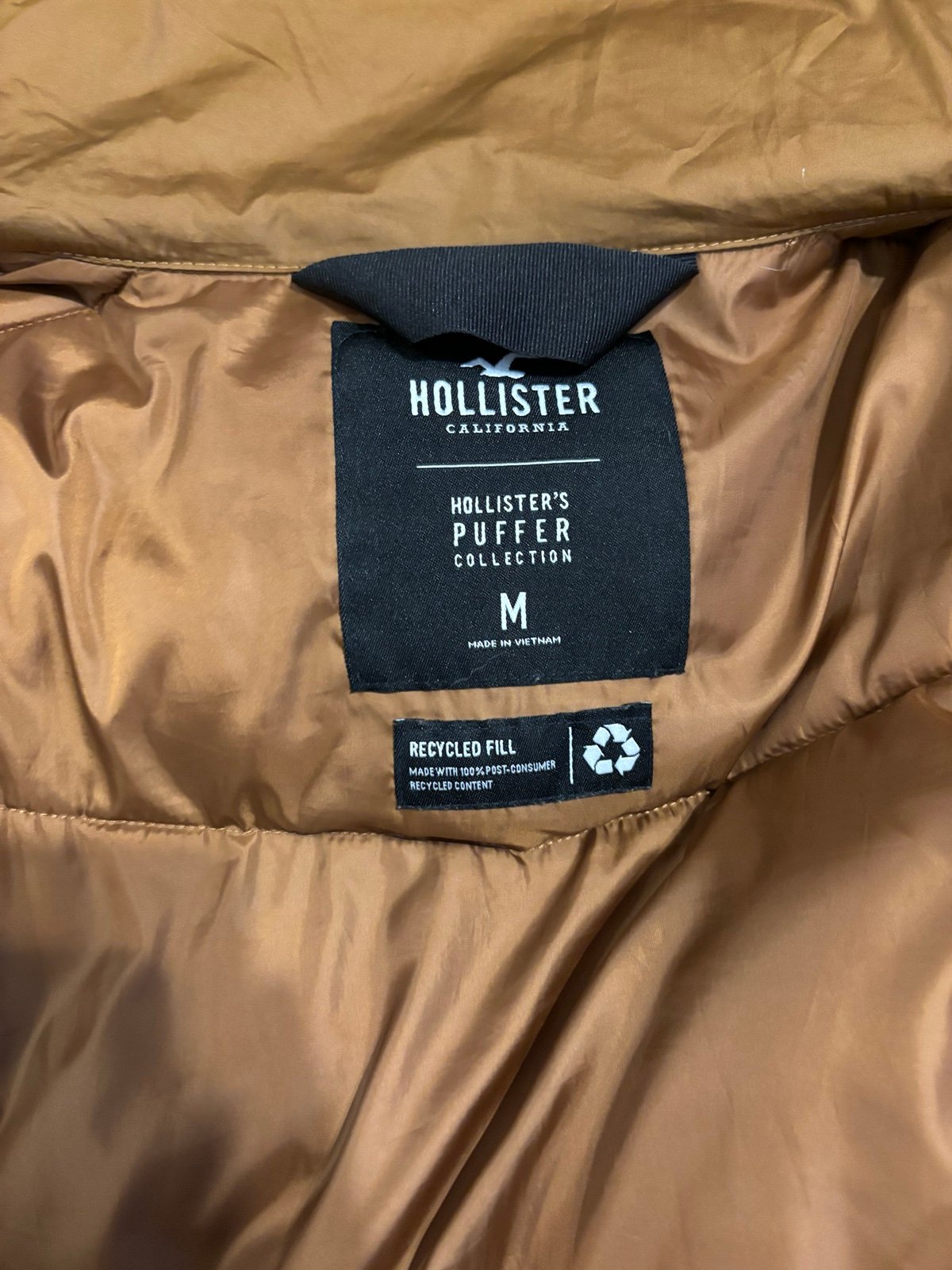 Hollister Brown puffer