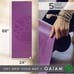 GAIAM Purple Premium 5mm Dry-Grip Thick Non Slip Exercise & Fitness Mat NWT #6