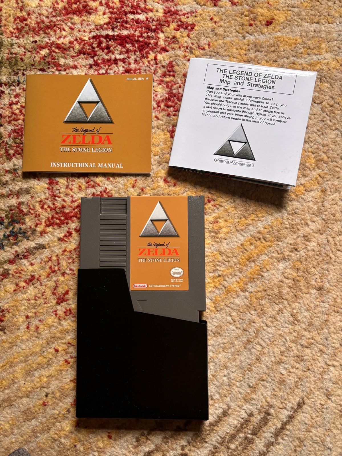 The Legend of Zelda NES Nintendo The Stone Legion with manual and map