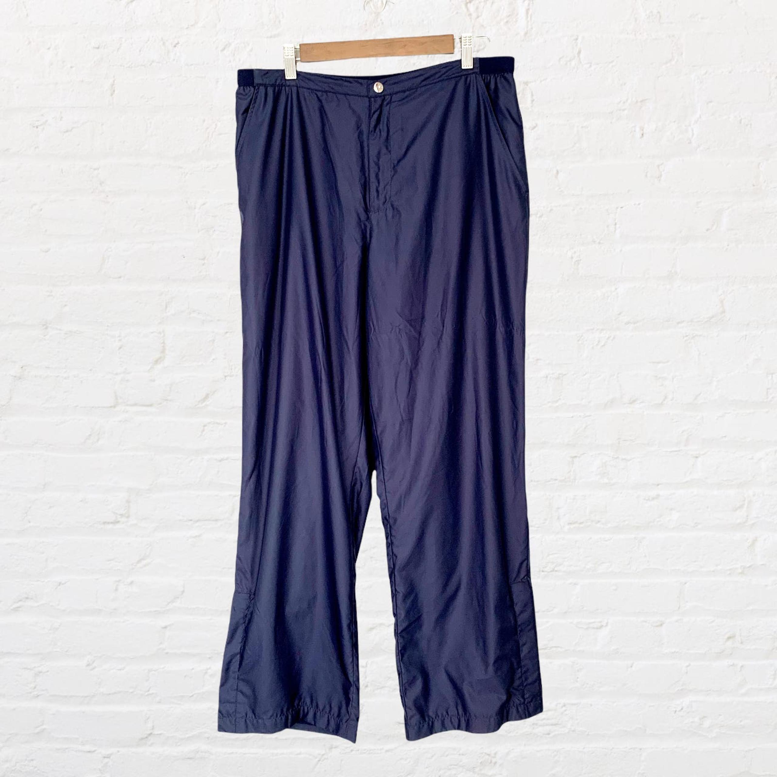 Ralph Lauren Button Down Hem Insulated Track Pants in Navy Size 14