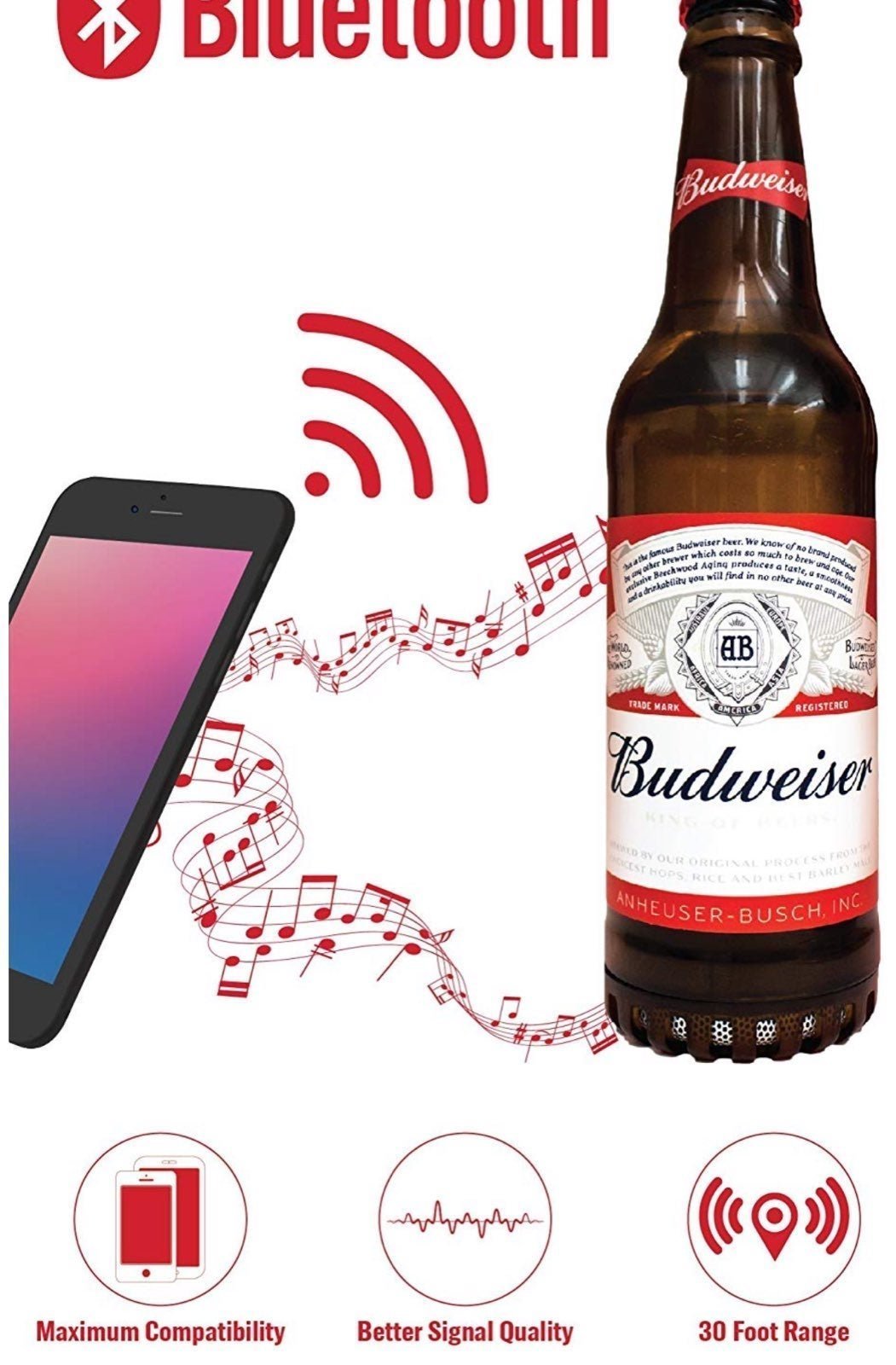 Budweiser Bottle Bluetooth Speaker