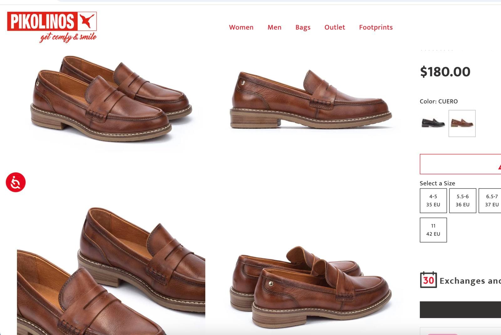 Gorgeous Pikolinos Brown Leather Womens Loafers Size 38