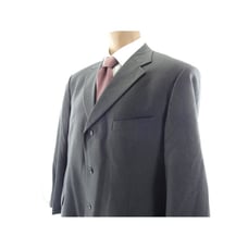 Brooks Brothers 346 Men's Single breast Wool Suit jacket Blazer Dark gray 44R