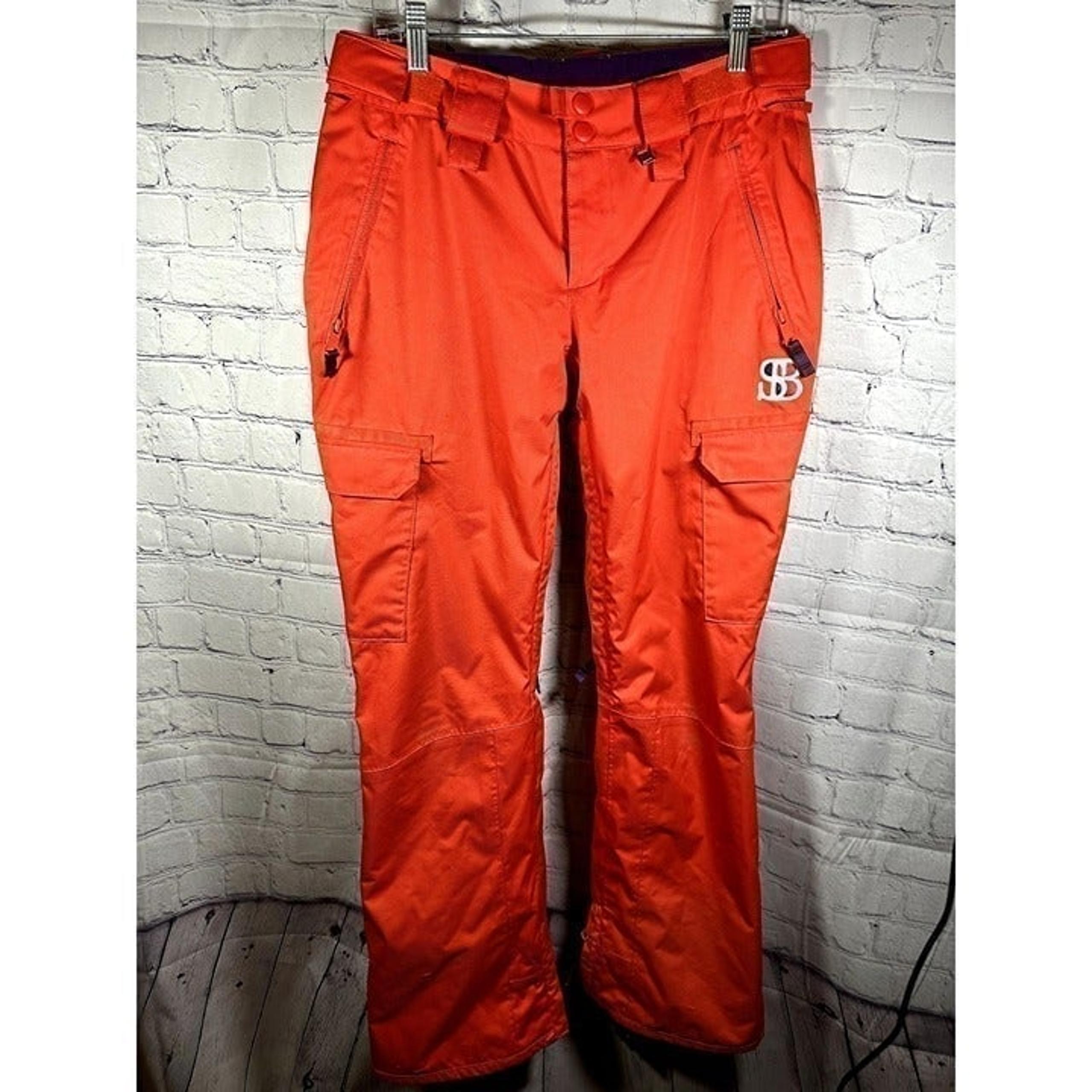 SPECIAL BLEND LADIES ORANGE SNOWBOARD PANTS  (S)  GOOD CONDITION    A-121
