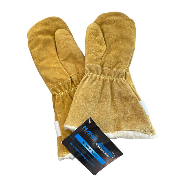Hand Armor Suede Leather Premium Gloves Small Mittens Sheepskin NEW