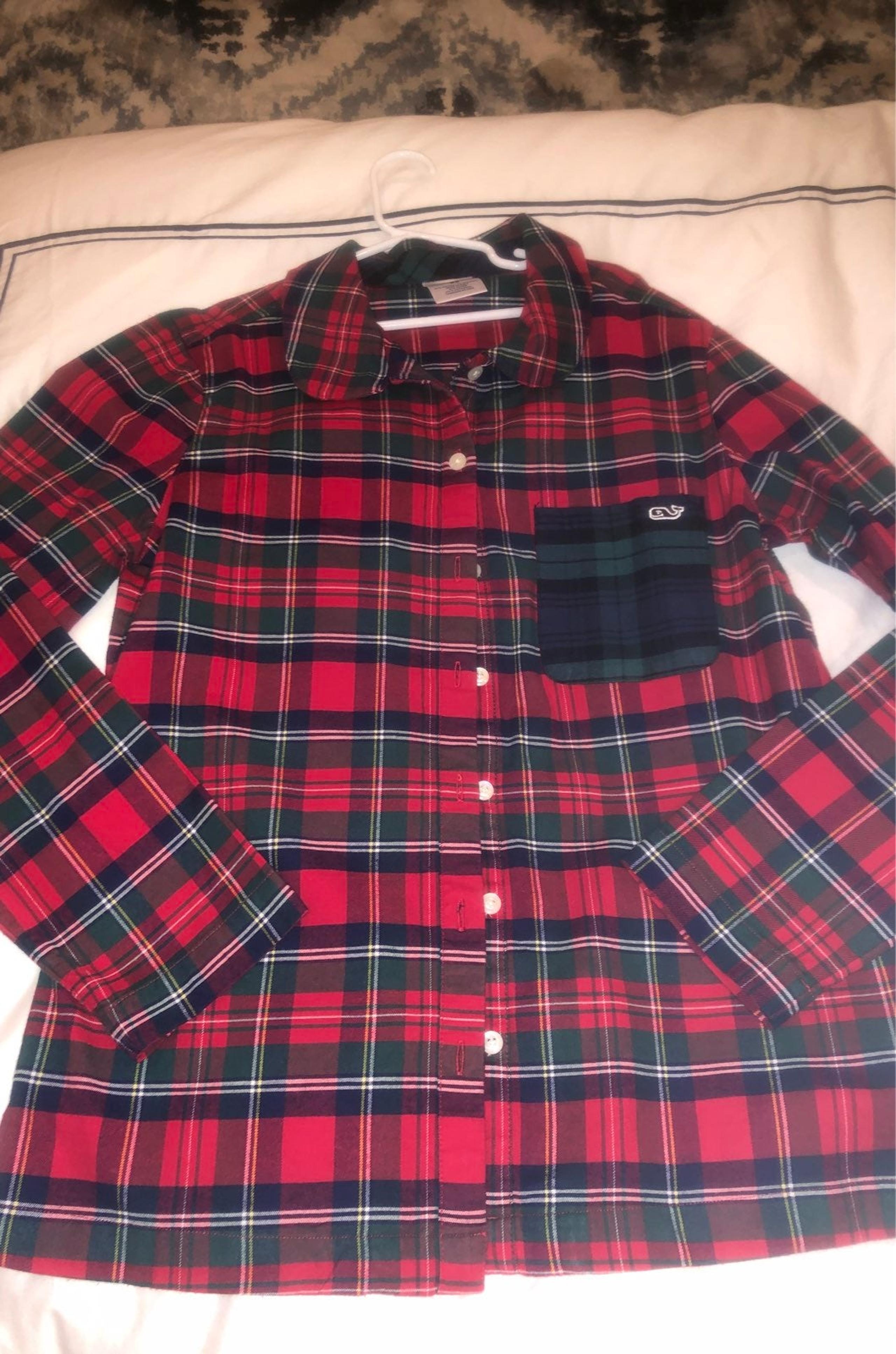 Vineyard Vines womens XS Plaid Lounge Pajama Top