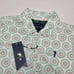 NWT William Murray Golf Ball Polo Shirt Dress XS Green White Geometric Stretch