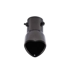 New Gunmetal Heart Shaped Stainless Steel Car Exhaust Pipe Muffler Tip Curved