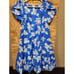 Rare Vintage Royal Creations Hawaiian Creations Blue Floral Dress Medium