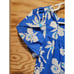 Rare Vintage Royal Creations Hawaiian Creations Blue Floral Dress Medium