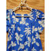 Rare Vintage Royal Creations Hawaiian Creations Blue Floral Dress Medium
