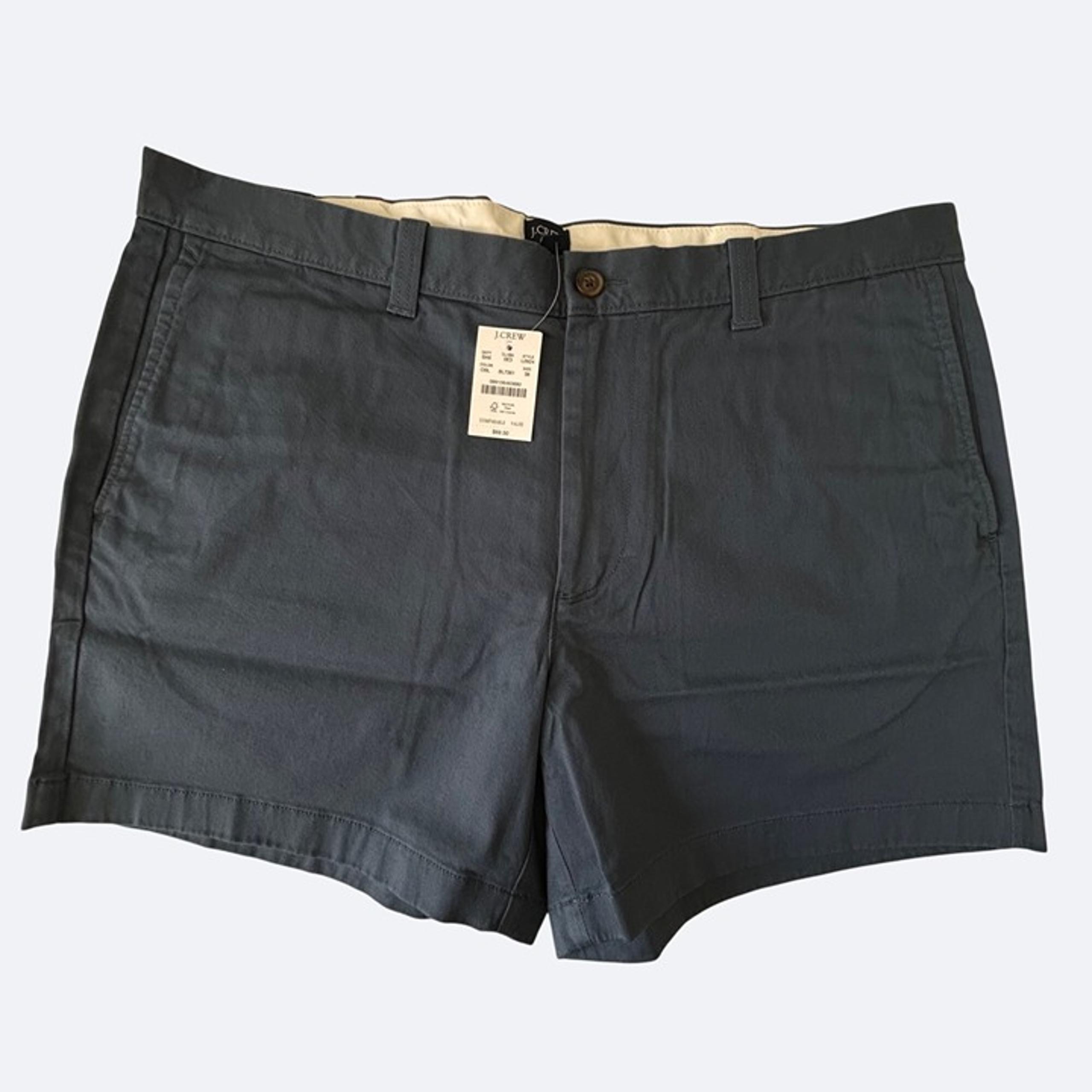J.Crew Mens Flex Chino Shorts Size 38 5" Inseam Flat Front Blue Preppy Golf NWT